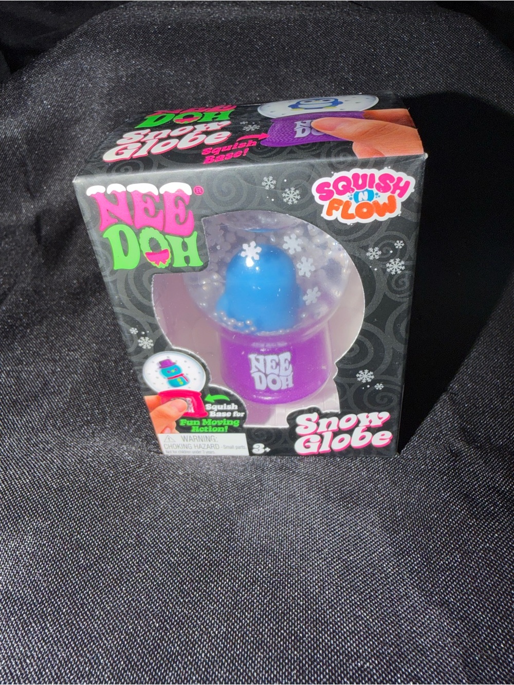 Needoh Purple & Blue Snow Globe Kids Toy - Squish 'N' Flow